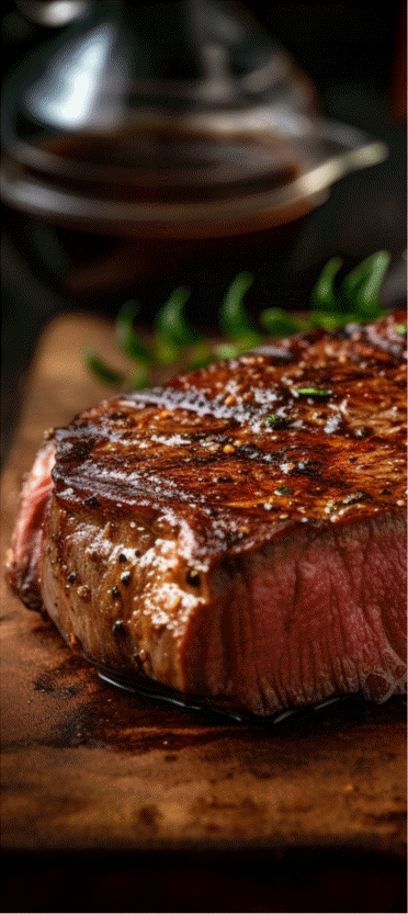 ANGUS BEEF STEAK WITH PEPPERBERRY SAUCE
