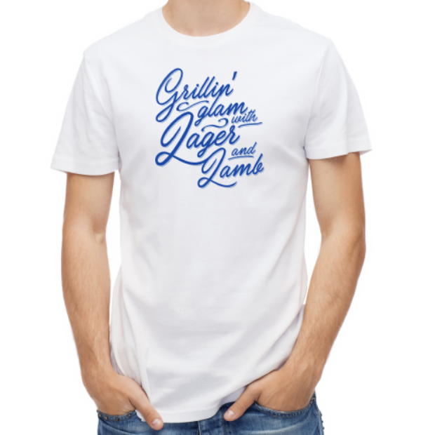 Grillin' Glam with Lager and Lamb - T-Shirt
