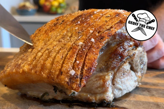 Crackling Pork Loin Roast with Caramelised Fennel & Apples and Apple Cider Gravy