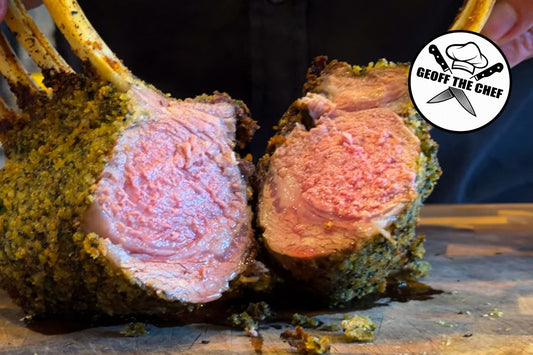 Herb Crusted Rack of Lamb with Silky Red Wine Jus