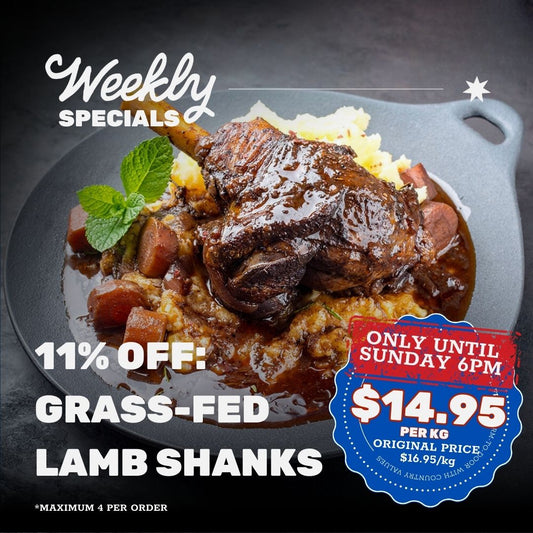 11% OFF SPECIAL: Grass-Fed Lamb Shanks