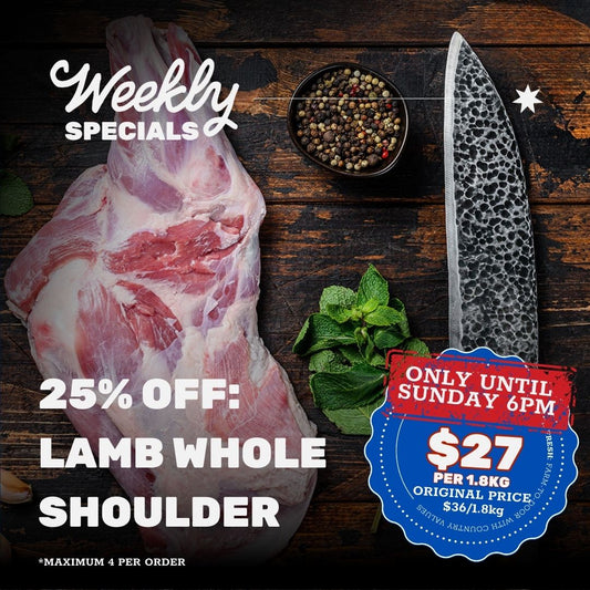 25% OFF SPECIAL: Mudgee Lamb Whole Shoulder