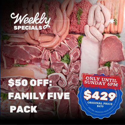 $50 off SPECIAL: Family FIVE Variety Pack