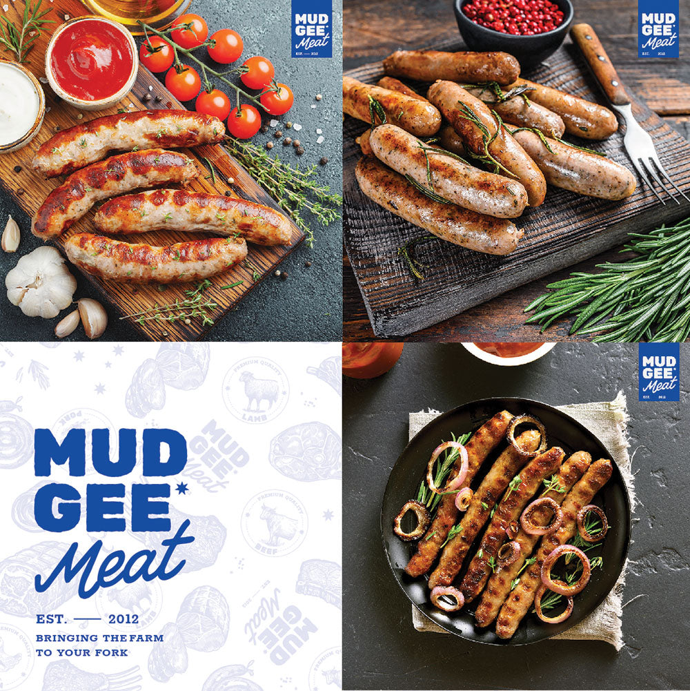 Mudgee Sausage Trio (Lamb, Beef & Pork) - Gluten Free - Save!