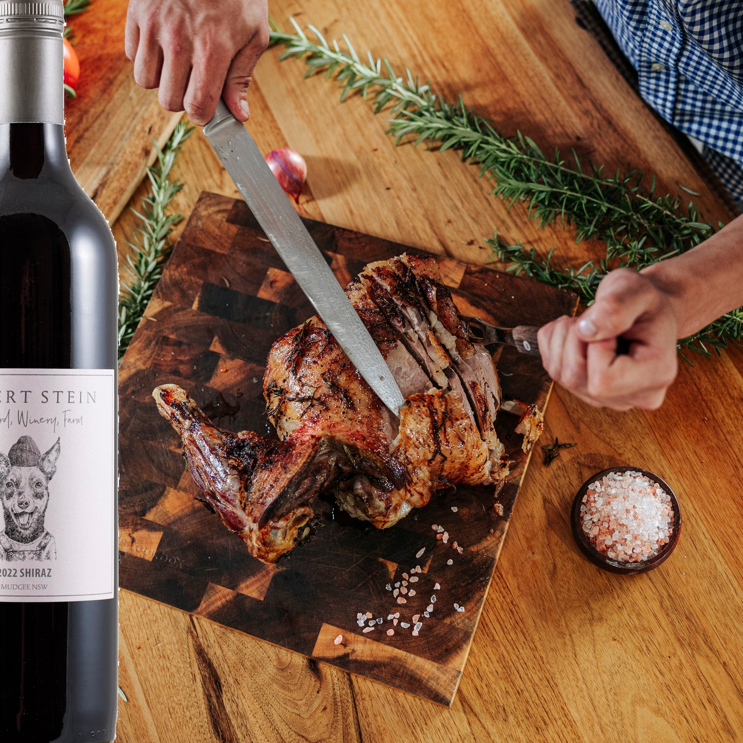 $10 OFF + FREE Bottle of Steins Shiraz: Steins Wines & Lamb Package