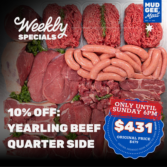 10% OFF: Yearling Beef - Quarter Side