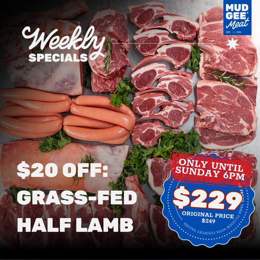$20 OFF: Grass Fed Half Lamb
