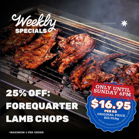 25% OFF: Lamb Forequarter Chops