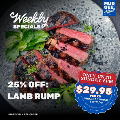 25% OFF: Lamb Rump Steaks