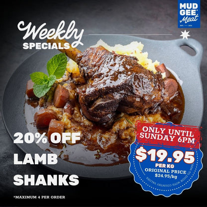 20% OFF: Lamb Shanks