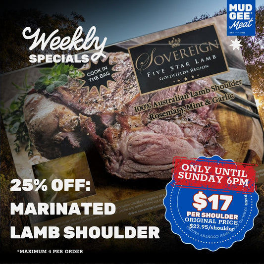 25% OFF: Sovereign Marinated Lamb Shoulder