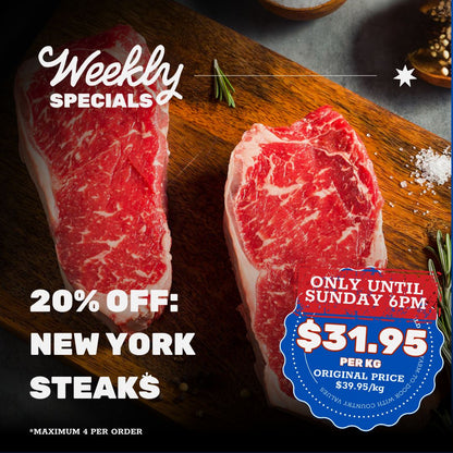 20% OFF: New York Cut Sirloin Steak
