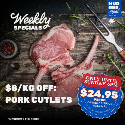 $8/kg OFF: Pork Cutlets
