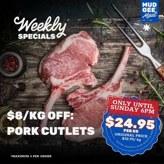 $8/kg OFF: Pork Cutlets