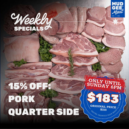 15% OFF: Paddock Raised Pork: Quarter Pack