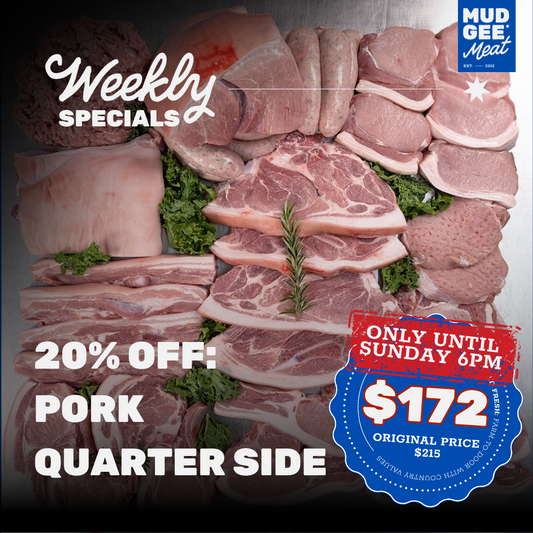 20% OFF: Paddock Raised Pork: Quarter Pack