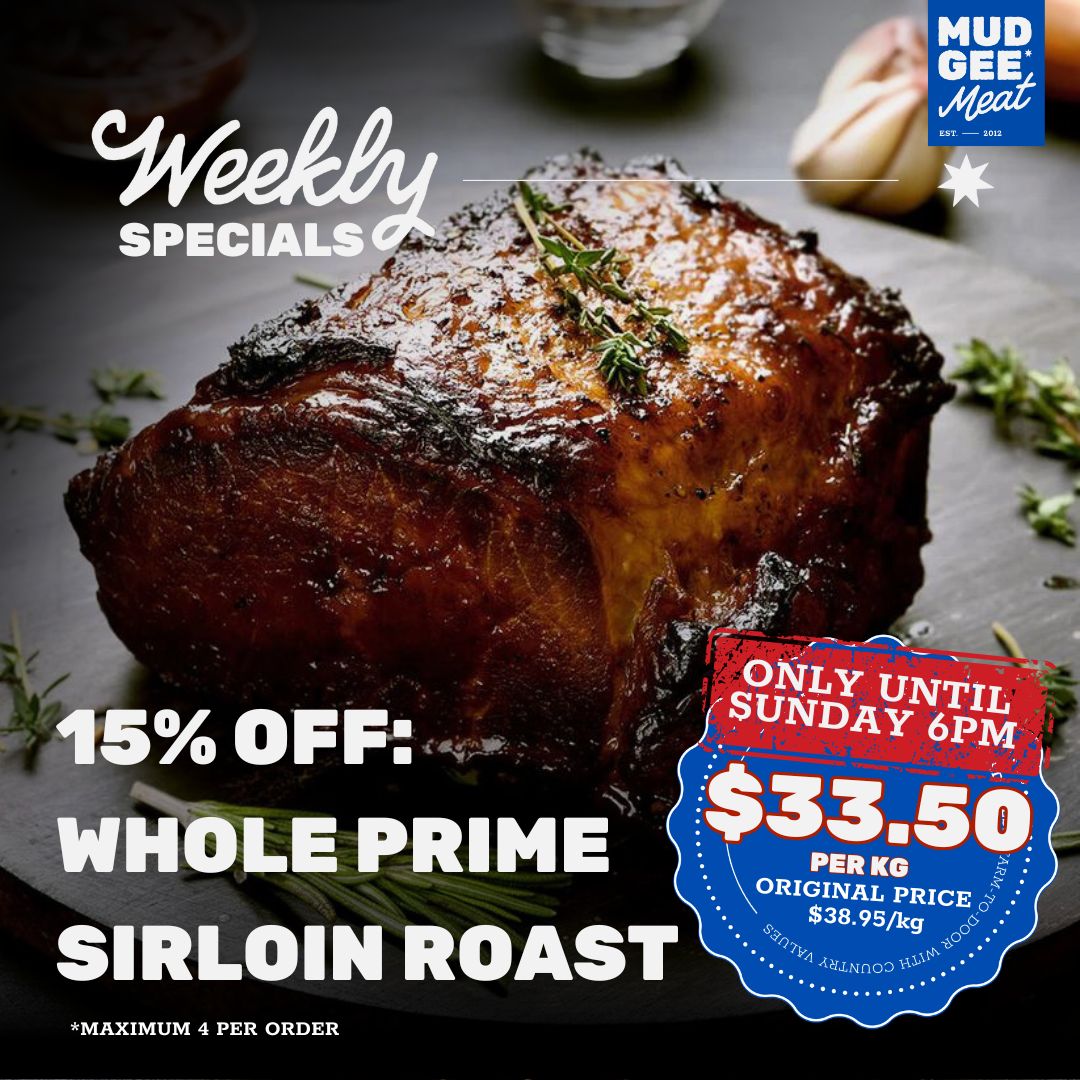 15% OFF: Whole Prime Sirloin Roast