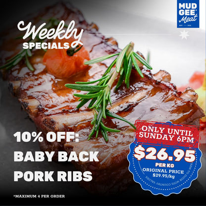 10% OFF: Baby Back Pork Ribs