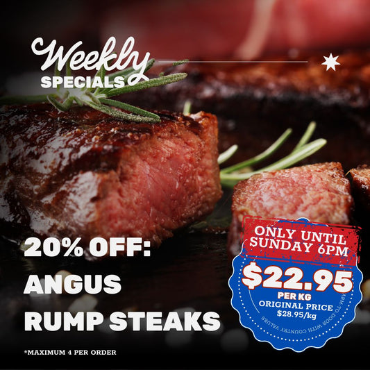 20% OFF: Angus Rump Steak