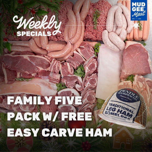 Family FIVE Variety Pack - with FREE 2kg Easy Carve Ham