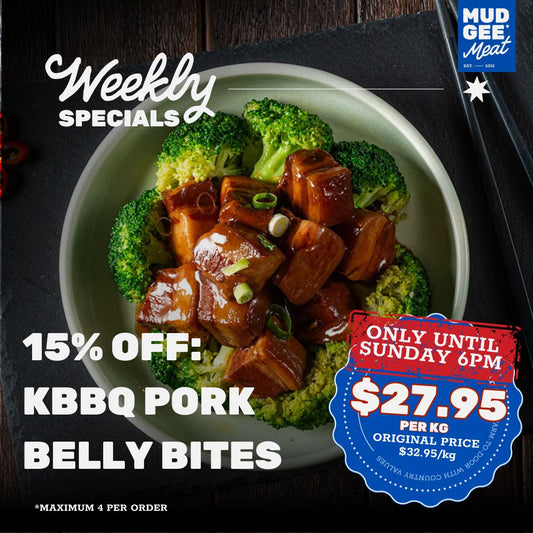15% OFF: Korean BBQ Pork Belly Bites