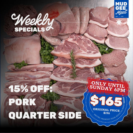 15% OFF: Paddock Raised Pork: Quarter Pack