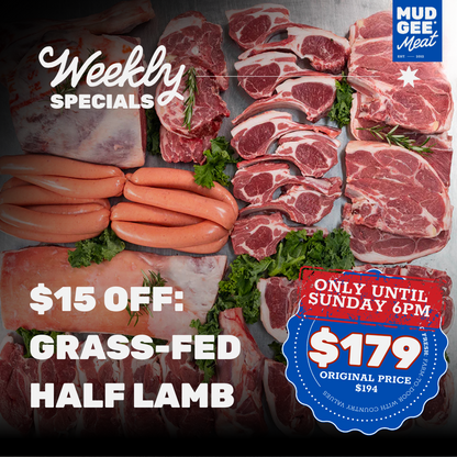 $15 OFF: Grass Fed Half Lamb