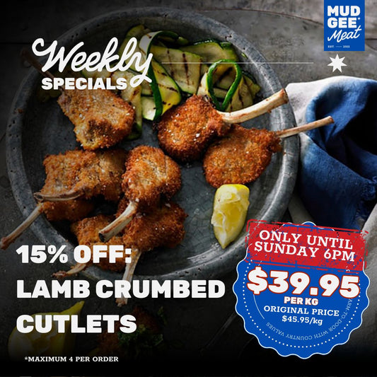 15% OFF:  Lamb Crumbed Cutlets