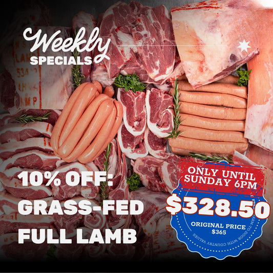 10% off SPECIAL: Grass-Fed Full Lamb