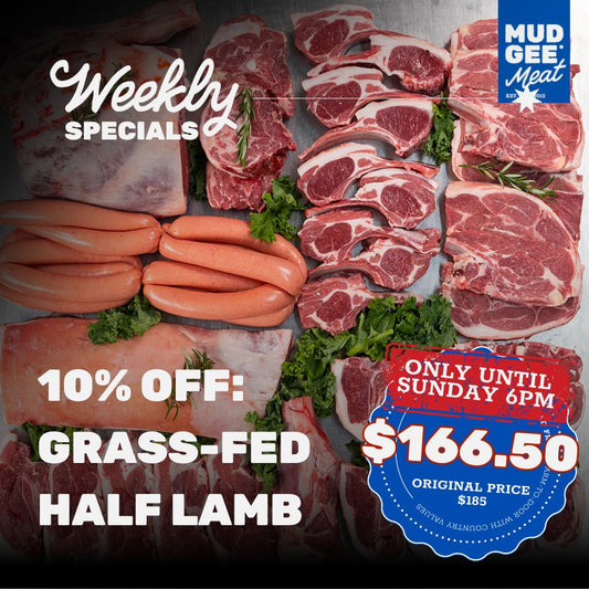 10% off SPECIAL: Grass-Fed Half Lamb