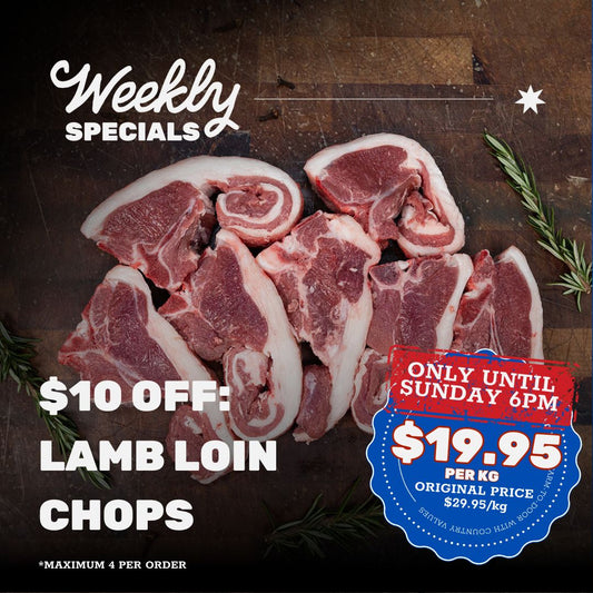 $10/kg off SPECIAL: Lamb Loin Chops
